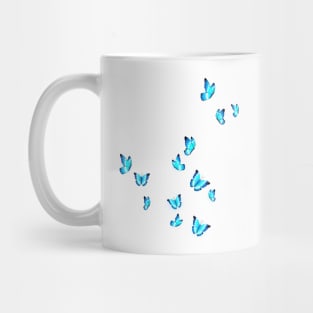 Glowing blue butterfly cluster for  women Mug